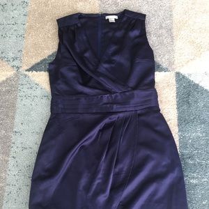 Satin blue dress